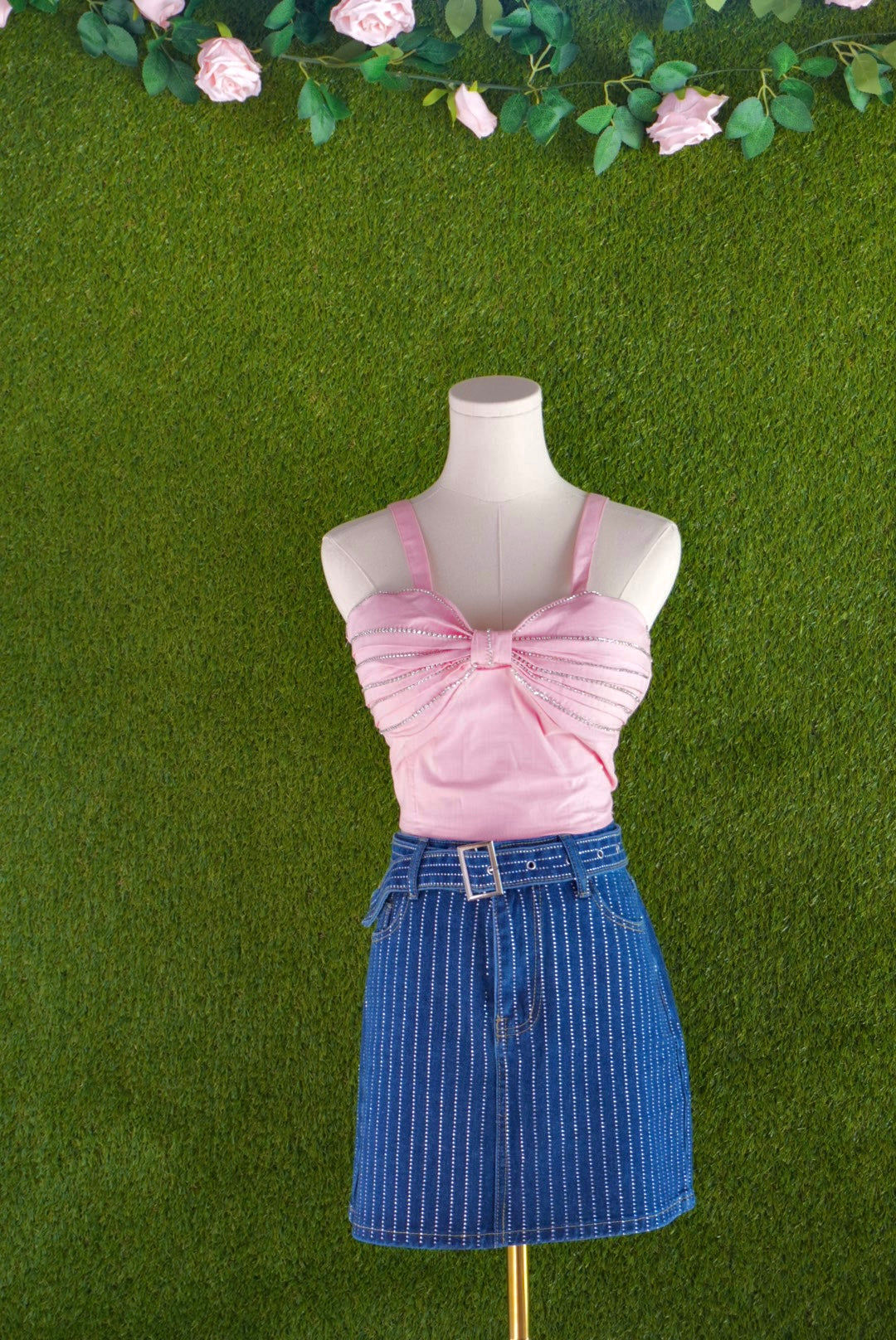 Rhinestone Mini Skirt