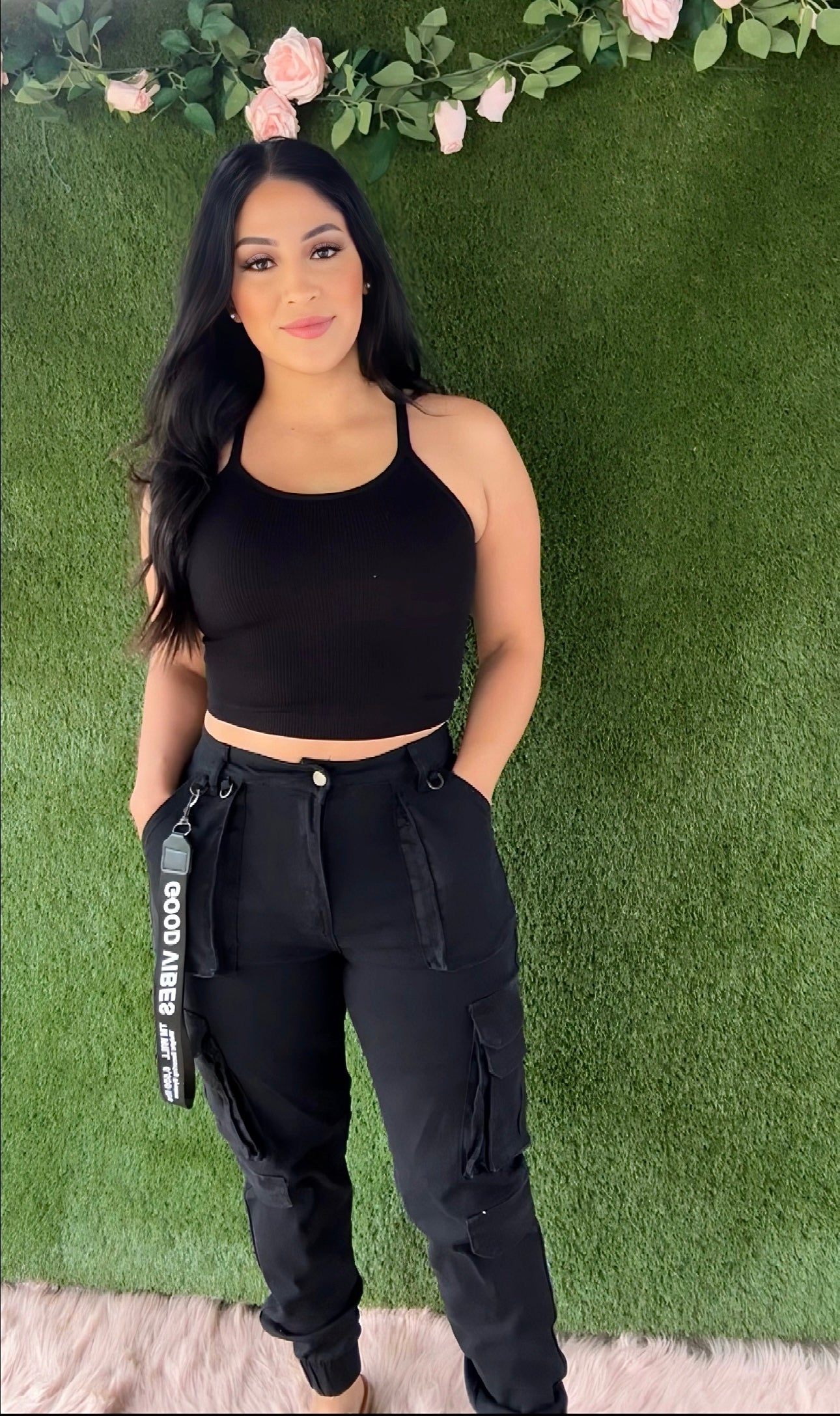 Good Vibes Black Joggers