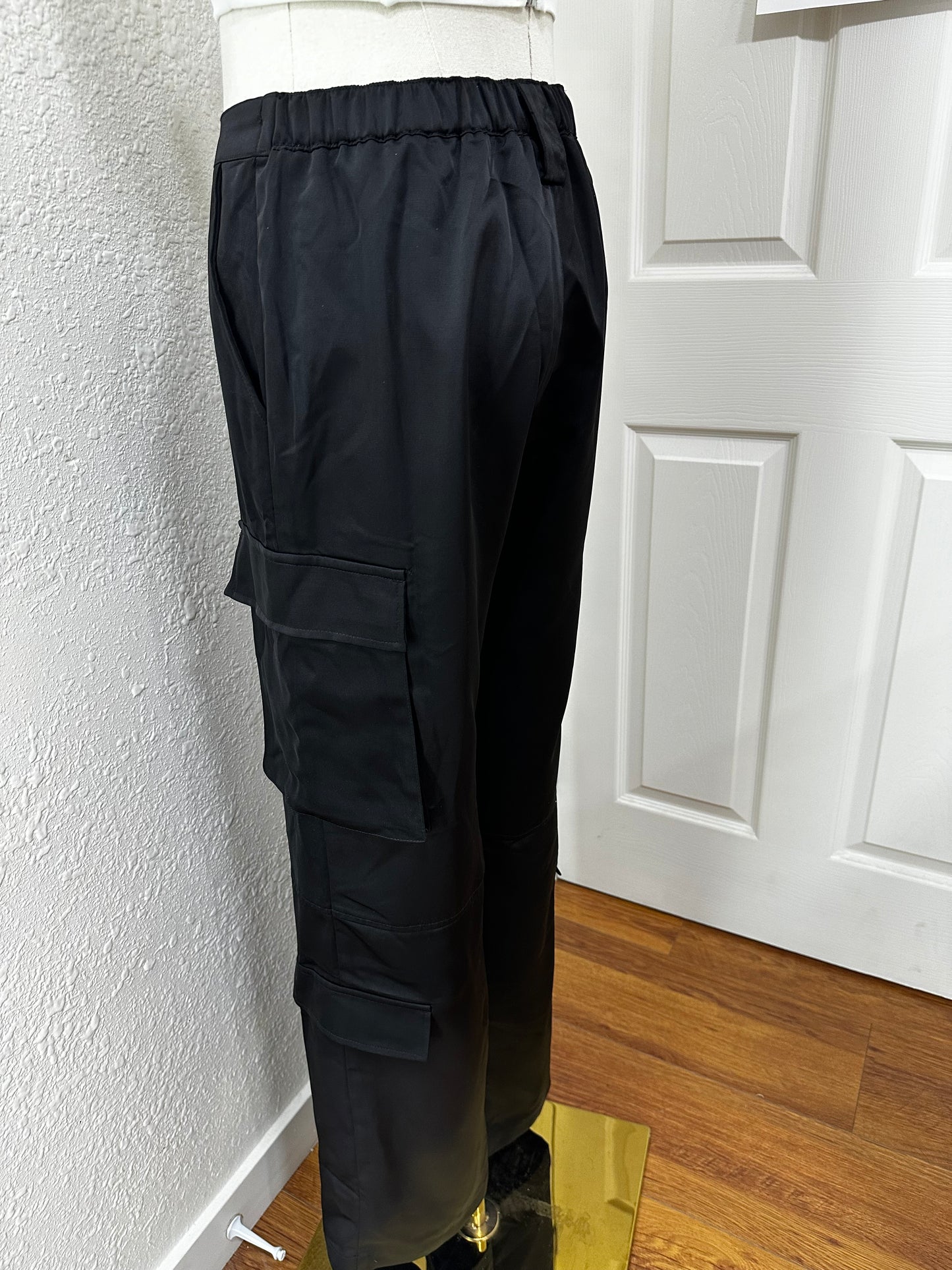 Satin Cargo Pants